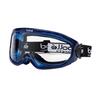 BOLLE Safety goggles blue PVC frame ventilated foam edge  Clr Pc A/S & A/F